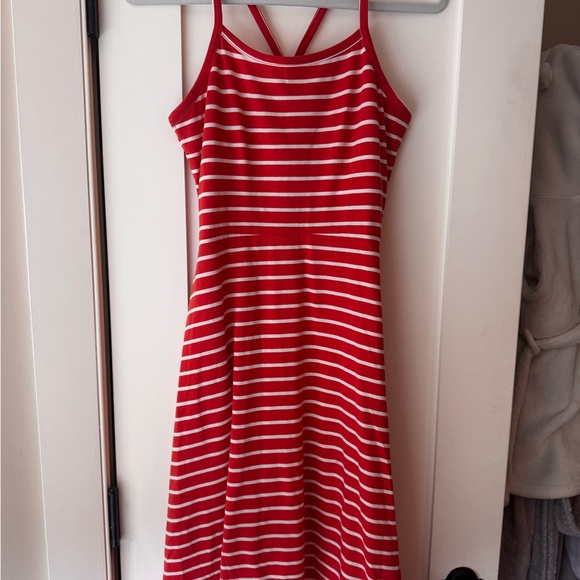 PACT Orange and White Striped Dress - Picture 1 of 2